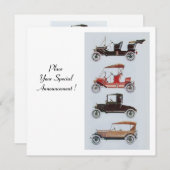 VINTAG CLASSIC CARS GATHERIONION White Red Gray Ankündigung (Vorne/Hinten)