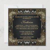 Vintag Classic Gatsby Style Brautparty Einladung (Rückseite)