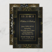 Vintag Classic Gatsby Style Empfang Einladung (Vorne/Hinten)