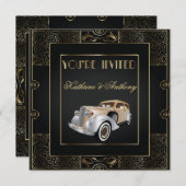 Vintag Classic Gatsby Style Hochzeitsempfang Einladung (Vorne/Hinten)