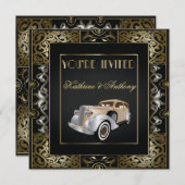 Vintag Classic Gatsby Style Hochzeitsempfang Einladung (Vorne/Hinten)