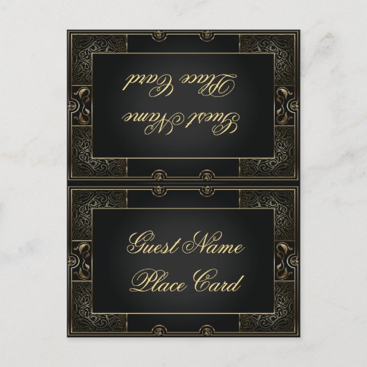 Vintag Classic Gatsby Style Platzkarte Postkarte (Vorderseite)