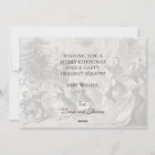 Vintag Classic Merry Christmas Homer Feiertagskarte (Rückseite)