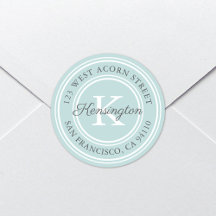 Vintag-Classic-Monogramm | Round-Address-Label