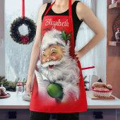 Vintag Classic Santa Personalisiert Weihnachten Schürze