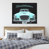 Vintag Classic Studebaker Silver Hawk 1959 Auto Leinwanddruck (Insitu (Schlafzimmer))