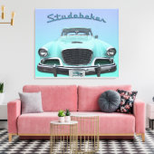 Vintag Classic Studebaker Silver Hawk 1959 Auto Leinwanddruck (Insitu (Wohnzimmer))