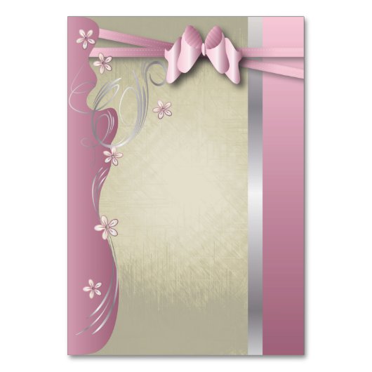 Vintag Classy Pink Tourmaline - Tischnummern (Rückseite)