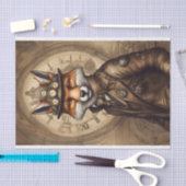 Vintag Classy Steampunk Fox Seidenpapier (Handwerk)