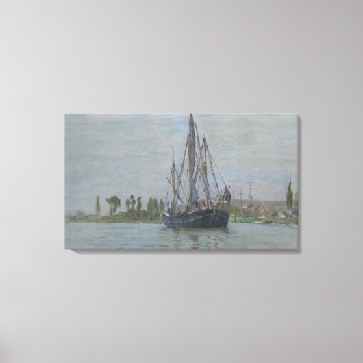 Vintag Claude Monet Anchored Chasse-marée Leinwanddruck (Vorderseite)