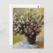 Vintag Claude Monet Bouquet von Mallows Postkarte (Vorne/Hinten)