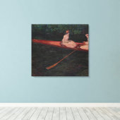 Vintag Claude Monet Canoe zum Epte Leinwanddruck (Insitu (Holzboden))