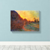 Vintag Claude Monet Grainstacks Leinwanddruck (Insitu (Holzboden))