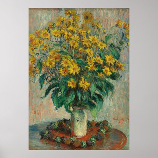 Vintag Claude Monet Jerusalem Artichokes Poster (Vorne)