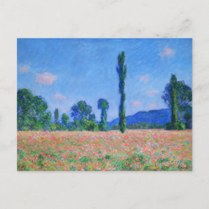 Vintag Claude Monet Poppy Feld Postkarte