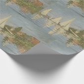 Vintag Claude Monet Regattas bei Argenteuil Postca Geschenkpapier (Ecke)