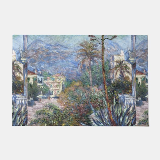 Vintag Claude Monet Villas in Bordighera Fußmatte (Vorderseite)