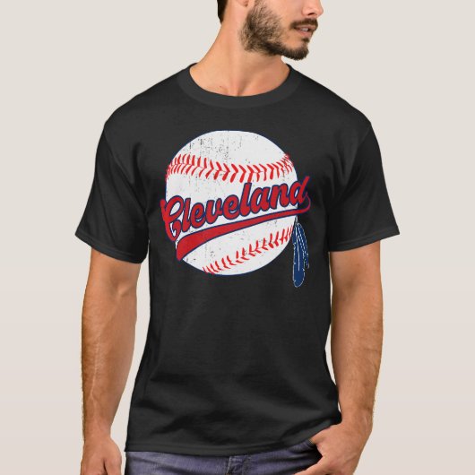 Vintag Cleveland Baseball T-Shirt (Vorderseite)