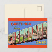 Vintag Cleveland Ohio Postkarte (Vorne/Hinten)