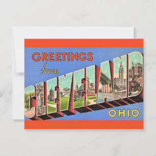 Vintag Cleveland Ohio Postkarte