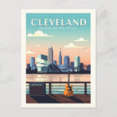 Vintag Cleveland Ohio Postkarte (Vorderseite)