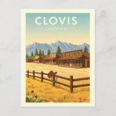 Vintag Clovis California Postkarte (Vorderseite)