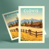 Vintag Clovis California Postkarte