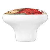 Vintag Clown Jester Musician Cat Mandolin Keramikknauf (Seitenansicht)