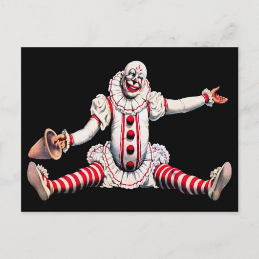 Vintag Clown Postkarte (Vorderseite)