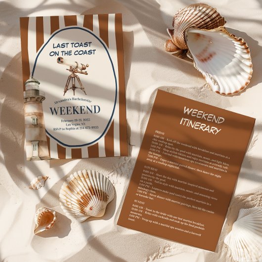 Vintag Coastal Lighthouse Einladung