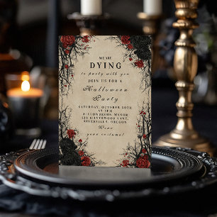 Vintag Cobweb Gothic Halloween Soirée Einladung