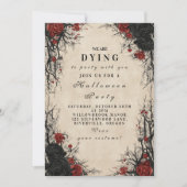 Vintag Cobweb Gothic Halloween Soirée Einladung (Vorderseite)