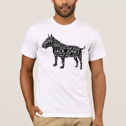 Vintag Cockney Slang Bull Terrier T-Shirt (Vorderseite)