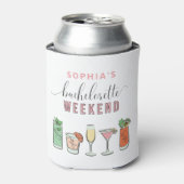 Vintag Cocktail Bachelorette Cooler Dosenkühler (Kanne Vorderseite)