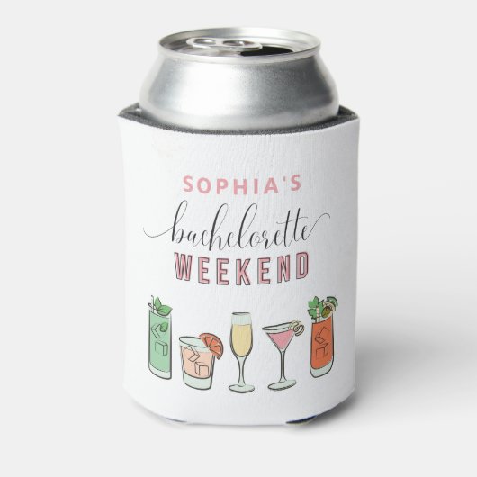 Vintag Cocktail Bachelorette Cooler Dosenkühler (Kanne Rückseite)