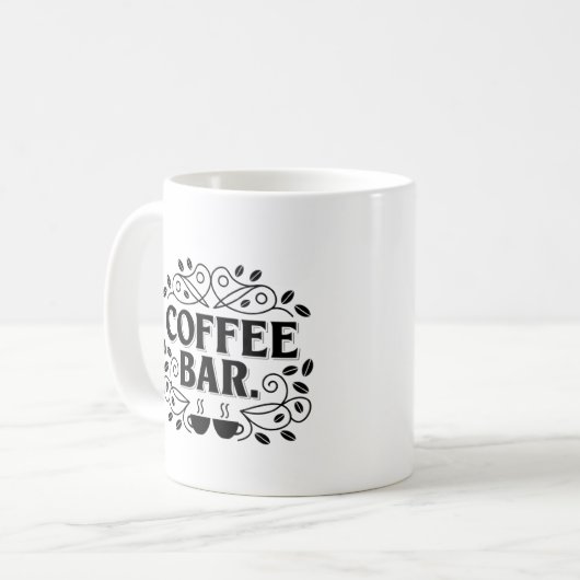 "Vintag Coffee Bar Sign Design" Kaffeetasse (Vorderseite Links)
