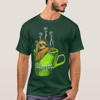 Vintag Coffee Sloth Niedlich Lazy Sloths Slofee Co T-Shirt
