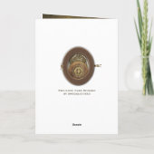 Vintag Cogs Steampunk Personalisiert Karte (Rückseite)