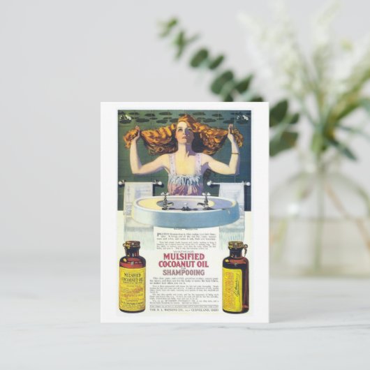 Vintag Coles Phillips Art Shampoo Postkarte (Stehend Vorderseite)
