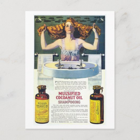 Vintag Coles Phillips Art Shampoo Postkarte (Vorderseite)