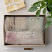 Vintag Collage Pink Rose Ephemera Decoupage Seidenpapier (Geschenk)