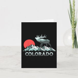 Vintag Colorado Elk Hunter Conservation Retro Gra Karte