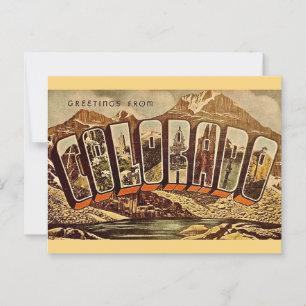 Vintag Colorado Gruß Postkarte