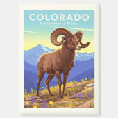Vintag Colorado Magnet (Vorderseite)