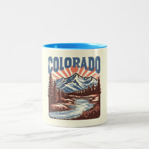 Vintag Colorado Zweifarbige Tasse