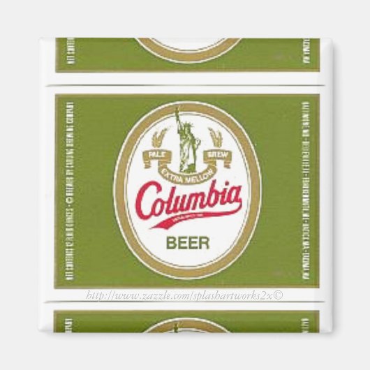 "Vintag-Columbia-Bier-Etikett" Magnet (Vorne)