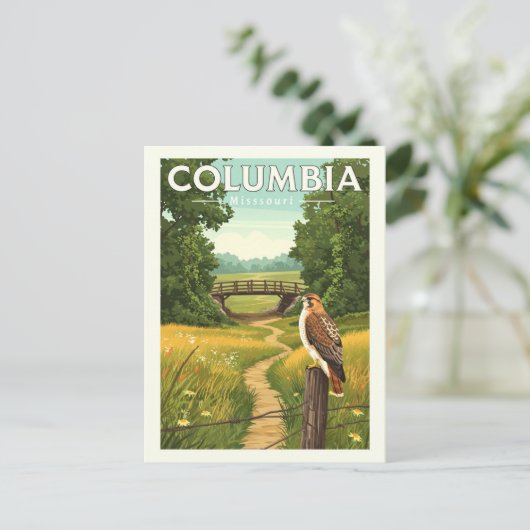 Vintag Columbia Missouri Postkarte (Stehend Vorderseite)