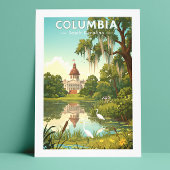 Vintag Columbia South Carolina Postkarte