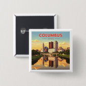 Vintag Columbus Ohio Button (Vorne & Hinten)