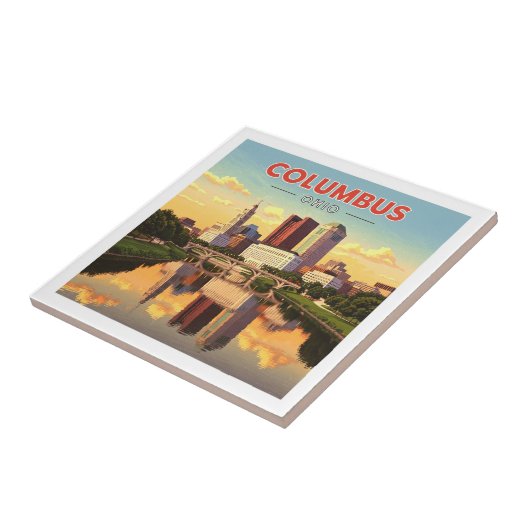 Vintag Columbus Ohio Fliese (Seite)